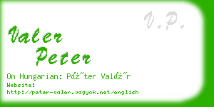 valer peter business card